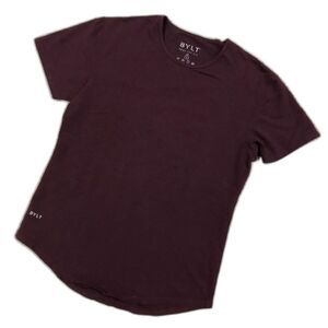 BYLT Premium Drop Cut Short Sleeve Lux Plum Purple Crew Neck Men's Size Medium